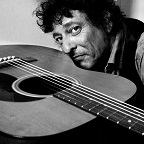 De foto van de lookalike en imitator van  Bob Dylan