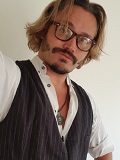 Een foto van de lookalike en imitator van  Johnny Depp