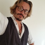 De foto van de lookalike en imitator van  Johnny Depp