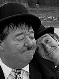 Een foto van de lookalike en imitator van  Laurel and Hardy