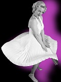 Een foto van de lookalike en imitator van  Marilyn Monroe