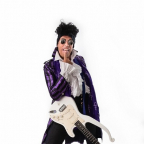 Een foto van de lookalike en imitator van  Prince