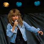 Een foto van de lookalike en imitator van Tina Turner